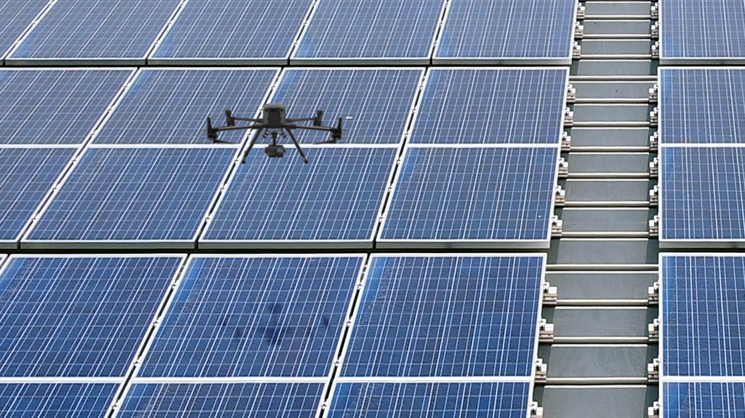 友達以無人機搭配IR Sensor熱顯像技術進行全方面模組健檢，有效降低人力成本並提升發電量